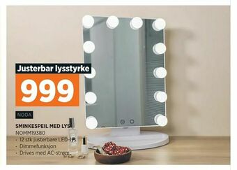 POWER Sminkespeil med lys tilbud