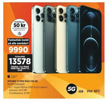 POWER Iphone 12 pro max 128 gb tilbud