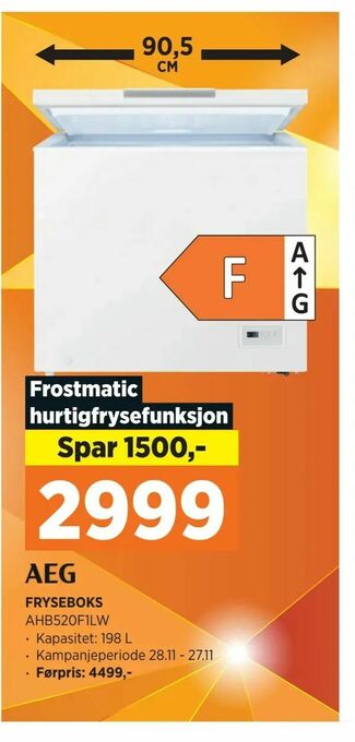 POWER Fryseboks tilbud