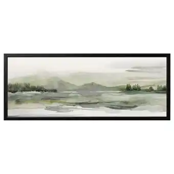 IKEA BjÖrksta Bilde med ramme, grønn natur/svart, 140x56 cm tilbud