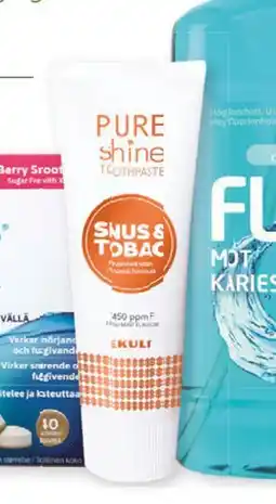 Vitusapotek Ekulf Pure Shine snus og tobakk tannkrem, 75 ml tilbud