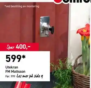 Comfort Utekran FM Mattsson tilbud