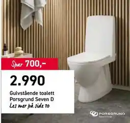 Comfort Gulvstående toalett Porsgrund Seven D tilbud
