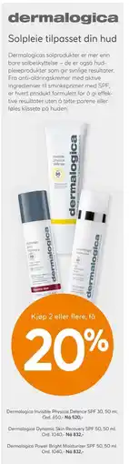 Vitusapotek Dermalogica Dynamic Skin Recovery SPF 50 tilbud