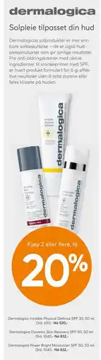 Vitusapotek Dermalogica Power Bright Moisturizer SPF 50 tilbud