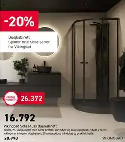 Comfort Vikingbad Sofia Pluss dusjkabinett tilbud