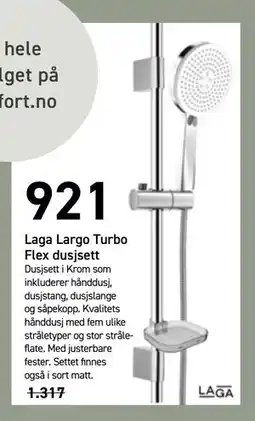 Comfort Laga Largo Turbo Flex dusjsett tilbud