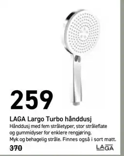Comfort LAGA Largo Turbo hånddusj tilbud