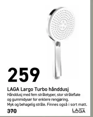 Comfort LAGA Largo Turbo hånddusj tilbud