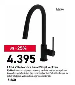 Comfort LAGA Villa Nordica Luca 03 kjøkkenkran tilbud