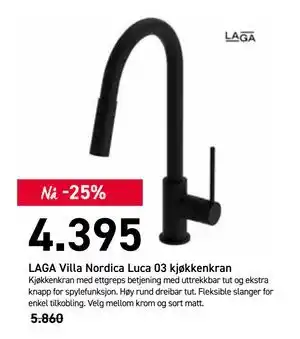 Comfort LAGA Villa Nordica Luca 03 kjøkkenkran tilbud