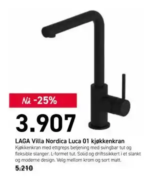 Comfort LAGA Villa Nordica Luca 01 kjøkkenkran tilbud