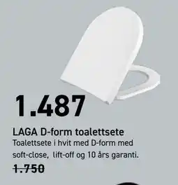 Comfort LAGA D-form toalettsete tilbud