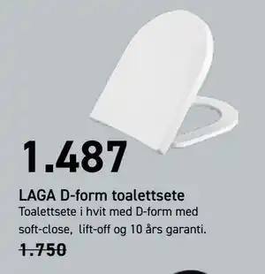Comfort LAGA D-form toalettsete tilbud
