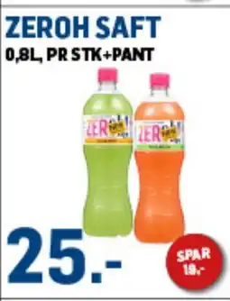 Price Lagerbutikk ZEROH SAFT 0,8L, PR STK+PANT tilbud