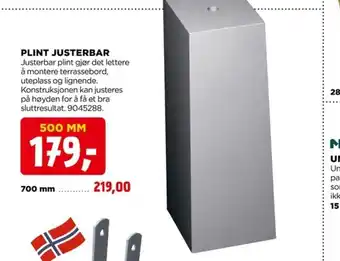 jem & fix PLINT JUSTERBAR tilbud