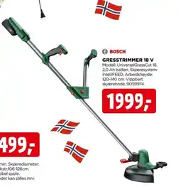 jem & fix BOSCH GRESSTRIMMER 18 V tilbud