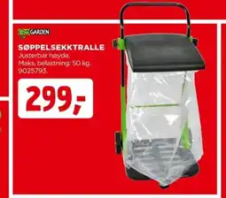 jem & fix SØPPELSEKKTRALLE Justerbar høyde. tilbud