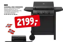 jem & fix GASSGRILL MED 3 BRENNERE tilbud