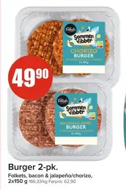 Spar FOLKETS Burger 2-pk. tilbud