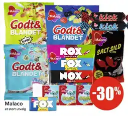 Spar MALACO et stort utvalg tilbud