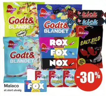 Spar MALACO et stort utvalg tilbud