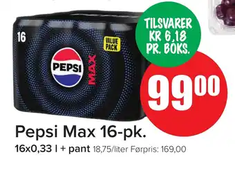 MaxiMat Svinesund PEPSI Max 16-pk. tilbud