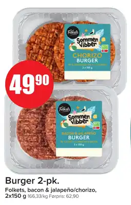 MaxiMat Svinesund FOLKETS Burger 2-pk. tilbud