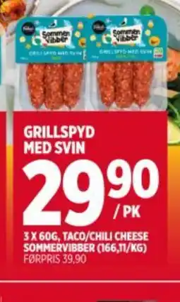 Meny Grillspyd med svin tilbud