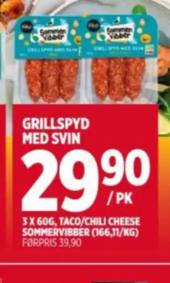 Meny Grillspyd med svin tilbud