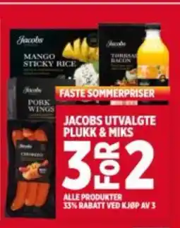 Meny JACOBS utvalgte plukk & miks tilbud