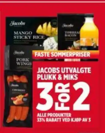 Meny JACOBS utvalgte plukk & miks tilbud