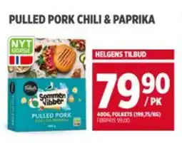 Meny FOLKETS Pulled pork chili & paprika tilbud