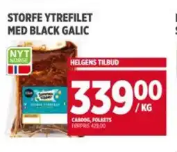 Meny FOLKETS Storfe ytrefilet med black galic tilbud