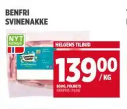 Meny FOLKETS Benfri svinenakke tilbud