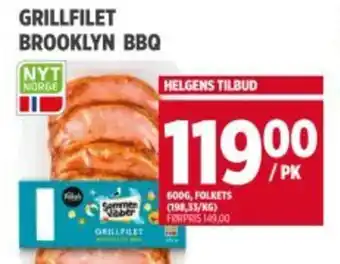 Meny FOLKETS Grillfilet brooklyn bbq tilbud