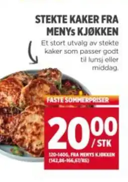 Meny Stekte kaker fra menys kjøkken tilbud