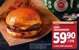 Meny MENY Varm angusburger tilbud