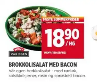 Meny MENY Brokkolisalat med bacon tilbud