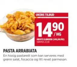 Meny Pasta arrabiata tilbud