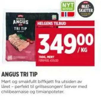 Meny MENY Angus tri tip tilbud