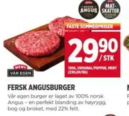 Meny MENY Fersk angusburger tilbud