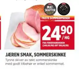 Meny Jæren smak, sommerskinke tilbud