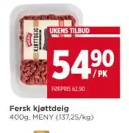 Meny MENY Fersk kjøttdeig tilbud