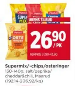Meny Supermix/-chips/osteringer tilbud