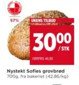 Meny Nystekt Sofies grovbrød tilbud