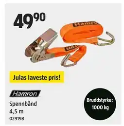 Jula Spennbånd 4,5 m tilbud