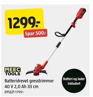 Jula Batteridrevet gresstrimmer tilbud