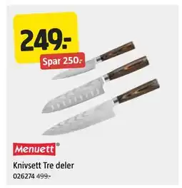 Jula Knivsett Tre deler tilbud