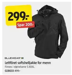 Jula Lettfôret softshelljakke for menn tilbud